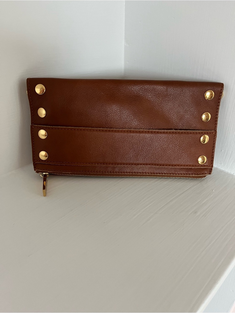 Hammitt Brown Leather Clutch/Crossbody